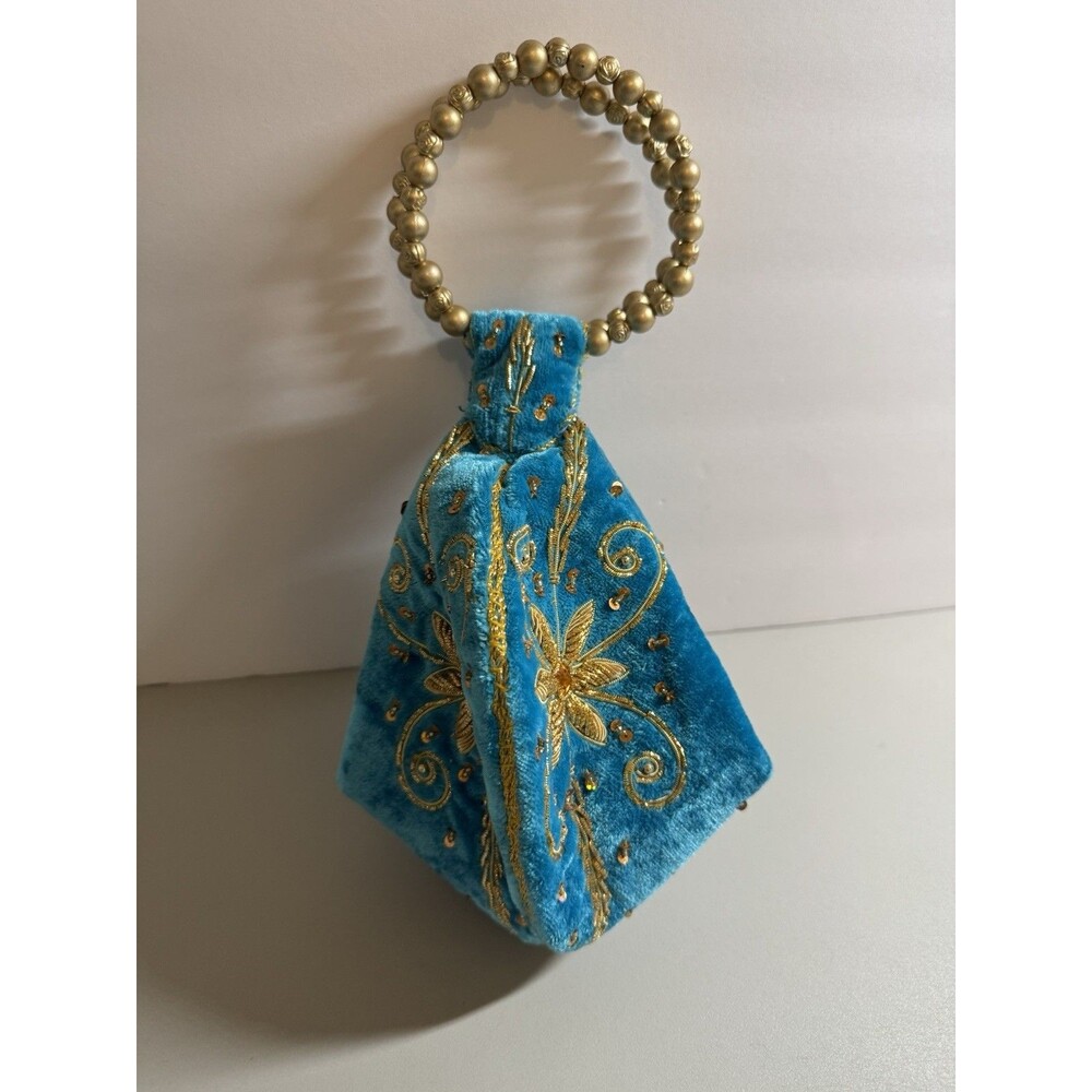 Beaded Prom Handbag Clutch Wristlet Ethnic Ceremony Wedding Boho Art Deco New